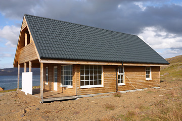 Image showing New wooden home