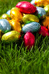 Image showing Chocolate Easter eggs