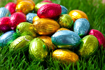 Image showing Chocolate Easter eggs