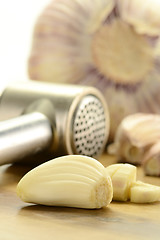 Image showing Composition with fresh garlic