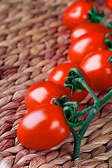 Image showing tomatoes bunch closeup 