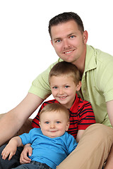 Image showing Father and sons