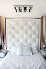 Image showing White Hotel Bedroom