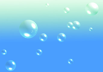 Image showing air bubbles on blue gradient background