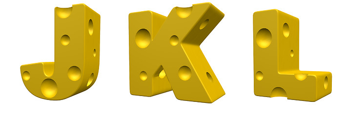 Image showing cheese letters