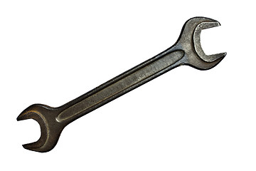 Image showing old wrench isolated on white 