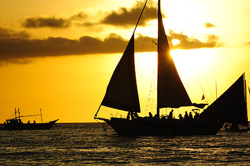 Image showing Ocean sunset landscape