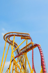 Image showing Roller coaster in amusement park