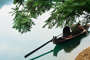 Image showing Fishing boat on the river