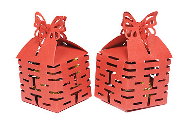 Image showing Two boxes of wedding candies