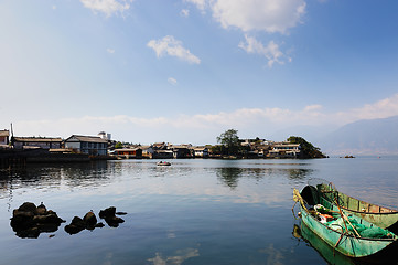 Image showing Lake landscape in Dali,Yunnan,China