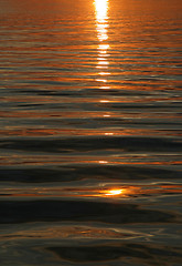 Image showing sunset water background