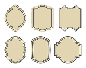 Image showing set of stickers, vintage frames
