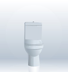 Image showing Realistic illustration of toilet bowl