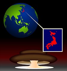 Image showing Illustration of global radioactive biohazard after damage on nuc