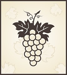 Image showing  retro engraving of grapevine