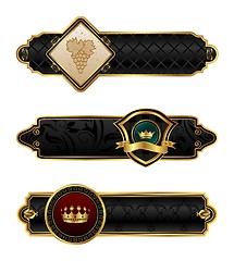 Image showing black-gold decorative frames