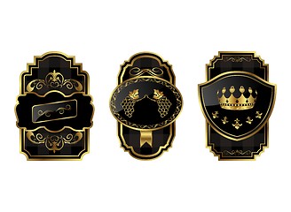 Image showing black-gold decorative frames