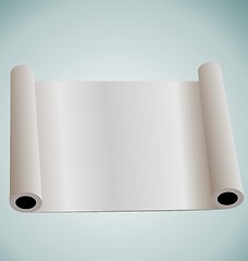 Image showing Illustration of blank paper roll for design