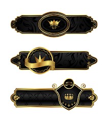 Image showing black-gold decorative frames