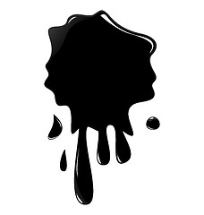 Image showing Illustration of black ink splash