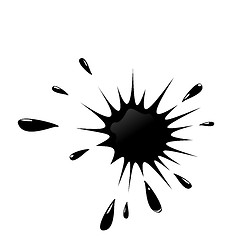 Image showing Illustration of black ink splash