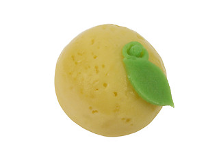 Image showing Lemon shape sweet-clipping path