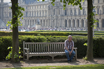 Image showing Lonely man Paris