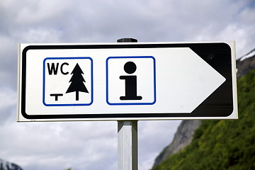 Image showing Norwegian road sign