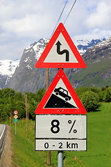 Image showing Norwegian road sign