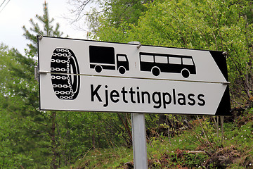 Image showing Norwegian road sign