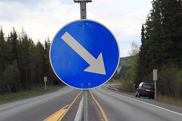 Image showing Norwegian road sign