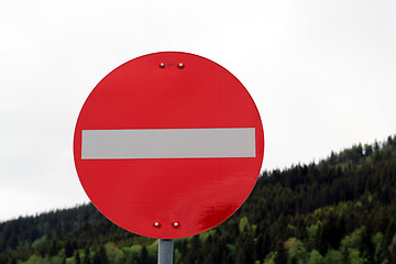 Image showing Norwegian road sign