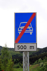 Image showing Norwegian road sign