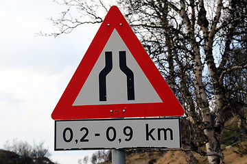 Image showing Norwegian road sign