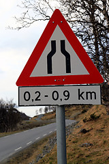 Image showing Norwegian road sign