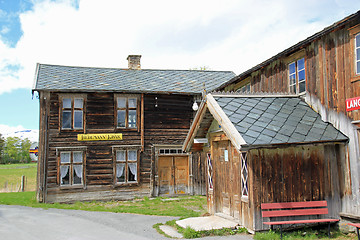 Image showing Old Norwegian farmhouse and shop