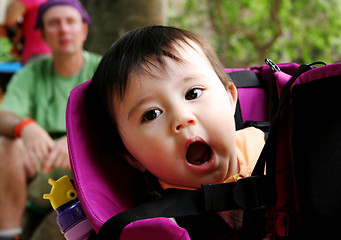 Image showing Baby yawning