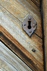 Image showing Old norwegian door details