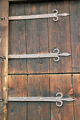 Image showing Old norwegian door details
