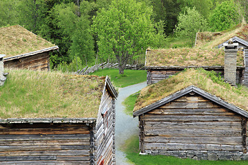 Image showing Old norwegian farm