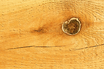 Image showing Knot on the fresh new wooden board 