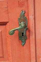 Image showing Old norwegian door details