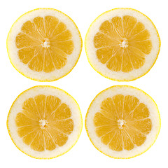 Image showing Four fresh lemon halves