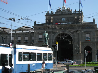 Image showing Tram near Zurich Train Station