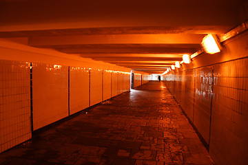 Image showing woman in underpass