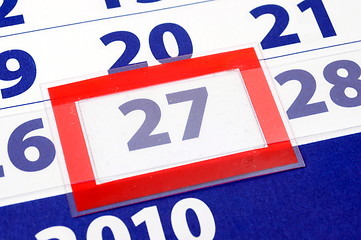 Image showing 27 calendar day