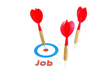 Image showing dart arrow job concept
