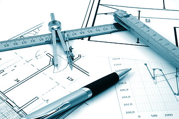 Image showing architectur plans of residential real estate