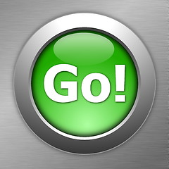 Image showing green go button